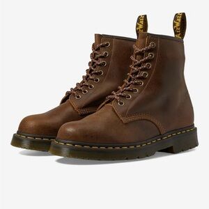 Dr. Martens Unisex Dark Brown Leather Boots